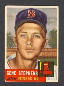 1953 TOPPS 248 GENE STEPHENS BOSTON RED SOX VG  