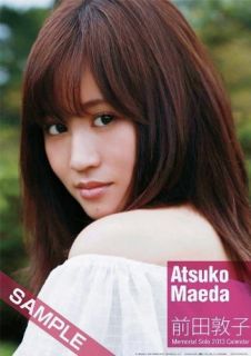 AKB48 Atsuko Maeda Idol Official Japan Limited Photo Solo Calendar 2013 RARE New  