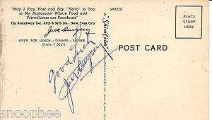The Great Jack Dempsey Signed Postcard Bigger Than Babe Ruth  