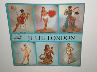 JULIE LONDON CALENDAR GIRL 1956 Pinup Cheesecake Rare Maroon Label