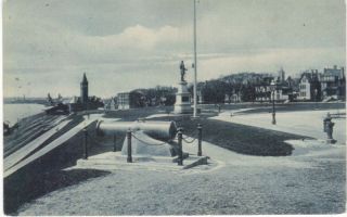 View of Juneau Park Cannon Statue Milwaukee Wisconsin WI Vintage 1912