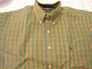  lauren POLO Blaire size L Green Plaid Long sleeve button down shirt