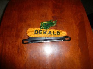 Vintage 1940s DeKalb De Kalb Seed Ear Corn Farm License Plate Topper