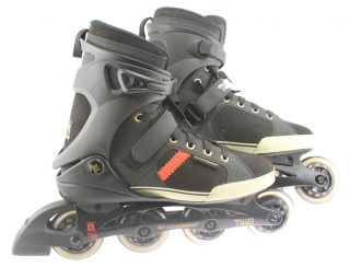 K2 Two M Inline Skates Soft Boot Black Size 11 44 5 Roller 80mm New