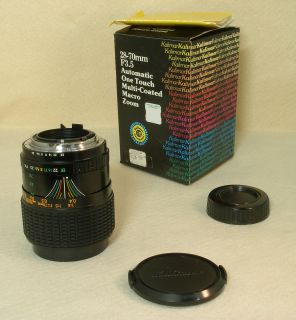 Kalimar 28 70mm F3 5 Automatic One touch Multi Coated Macro Zoom Lens