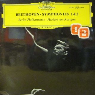 Beethoven Karajan Vinyl LP Symphonies 1 2 Deutsche Grammophon 138 801