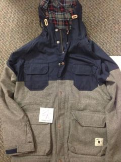 Bodega x Penfield Massachusetts USA Kasson Steel Grey Wool Jacket XL $