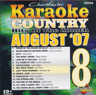 Chartbuster Karaoke Country Hits August 2007 Disc 60366