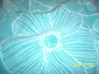 Kassatex Floral Shower Curtain 3pc Towel Set Aqua New