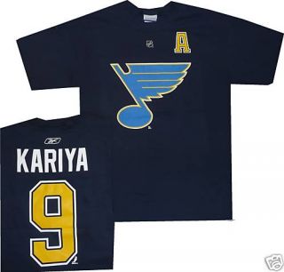 Paul Kariya St Louis Blues T Shirt Jersey Large A