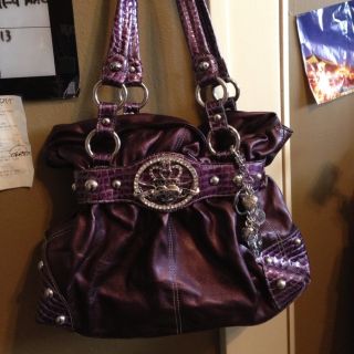 Kathy Van Zeeland Purple Handbag