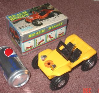 Vintage Battery Op Beach Dune Buggy Toy Tumble Car Model Plastic w Box