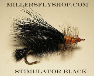 Kaufmann Stimulator Black 12 Attractor Flies