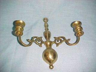 Vintage Brass Made in England Wall Candle Sconce
