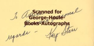 Kay Starr Autograph 1971 Glenn Miller