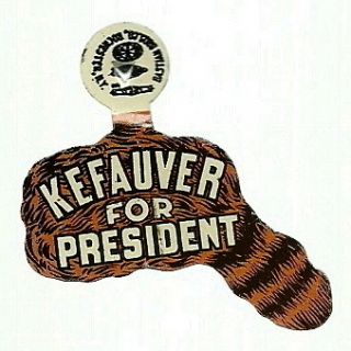 Kefauver for President Tennessee Coonskin Cap Political Tab