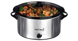 QUART STAINLESS STEEL SLOW COOKER / CROCK POT, GLASS LID, REMOVABLE