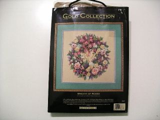 Dimensions Gold Collection Counted Cross Stitch Kit Wreath Of Roses