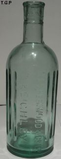 Edwardian Apothecary Poison Bottle Greenwood Keighley England