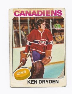 1975 76 OPC 35 Canadiens Ken Dryden Card