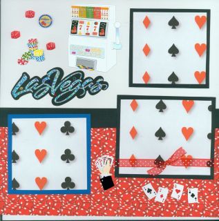  premade scrapbook pages by SASSY casino gamble keno dice slots cards