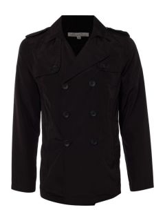 Kenneth Cole Poly Tech Soft Trench Coat in Black from 