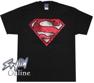 DC Comics Legend Superman Dirty s Logo T Shirt Med Kent
