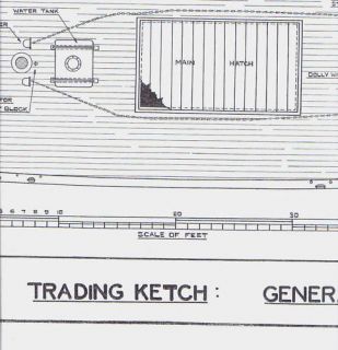 Trading Ketch Model SHIP Plans Underhill
