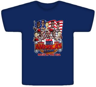 USA Basketball 1992 Dream Team Caricature T Shirt