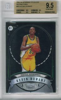 Kevin Durant 2007 08 Sterling Refractor RC BGS 9 5