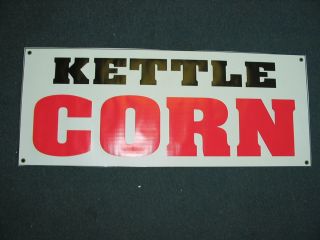 KETTLE CORN BANNER Sign NEW Larger Size for Shop Restaurant Pop Corn