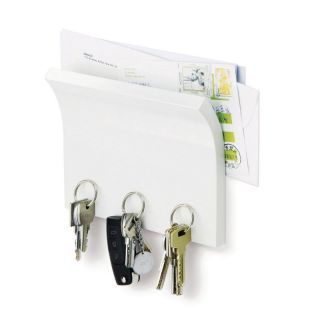 Key Letter Mail Holder Organizer Wall Mount Magnet Rack White