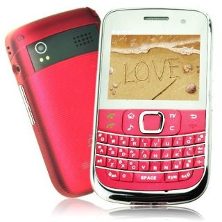 Dual Sim at T Analog TV QWERTY Keyboard Cell Phone at T S3 Red