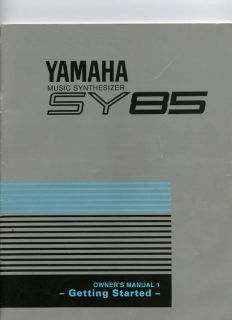 Yamaha SY85 Keyboard Piano Synthesizer Manual