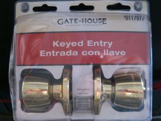 Gate House Keyed Entry Lock Set Door Knob