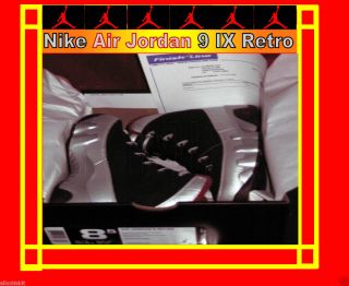 Air Jordan Retro 9 IX Black Silver Johnny Kilroy Size 8 5 NIB Receipt