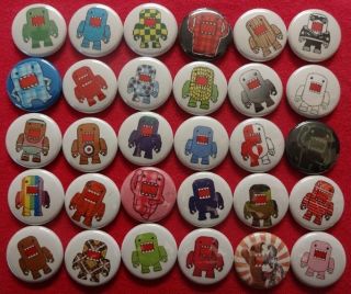 30 Domo Pins Buttons Badges DomoKun Kids Toys TV Show Game Plush Etc