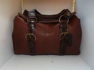 Coach Chelsea Leather Satchel Brown Preowned