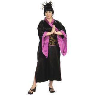 Geisha Plus Size Adult Womens Japanese Kimono Halloween Costume