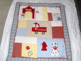 KIMBERLY GRANT Fire Engine #9 Crib Set Comforter Valance Crib Skirt