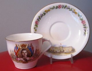 King Edward VIII Proposed Coronation Cup and Saucer Aynsley