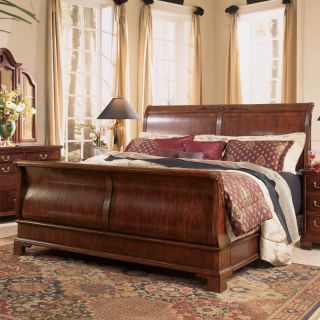 Cherry Eastern King Size Sleigh Bed