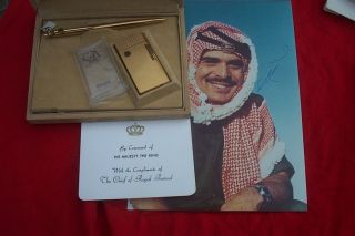 His Majesty King Hussein of Jordan Caran D Ache Pen Lighter Set