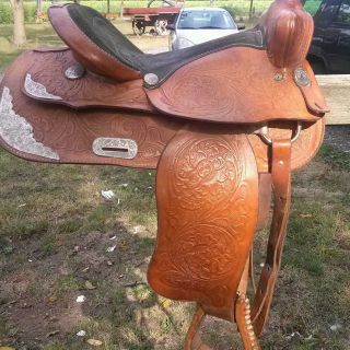 16 King Series Western Saddle with Silver