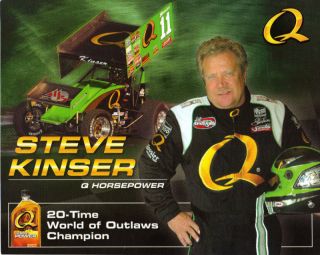 Steve Kinser 2008 Quaker State Woo Sprint Car Postcard