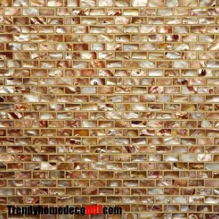 Copper Shell Mosaic Tile Kitchen Backsplash Bath Wall Sink Spa