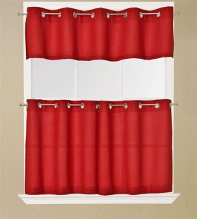 Jackson 58x12 Grommet Valance Kitchen Curtain White Color