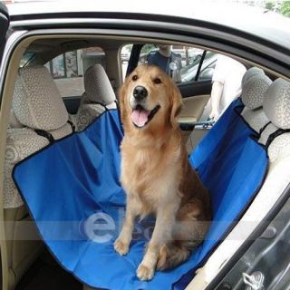 Nylon Hammock Pet Dog Cat Car Seat Cover Blue 59X55