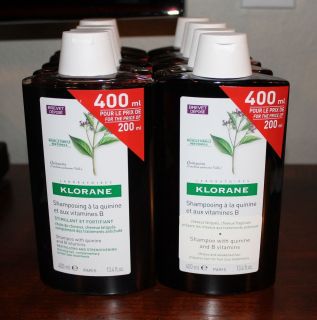 10 X Klorane Fortifying Hair loss treatment shampoo quinine 400mL Hair