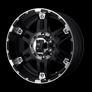 20 x 9 KMC XD Series XD797 Spy Gloss Black Machined Wheels Rims